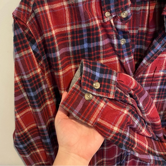 Eddie bauer flannel plaid button button down - Picture 5 of 5